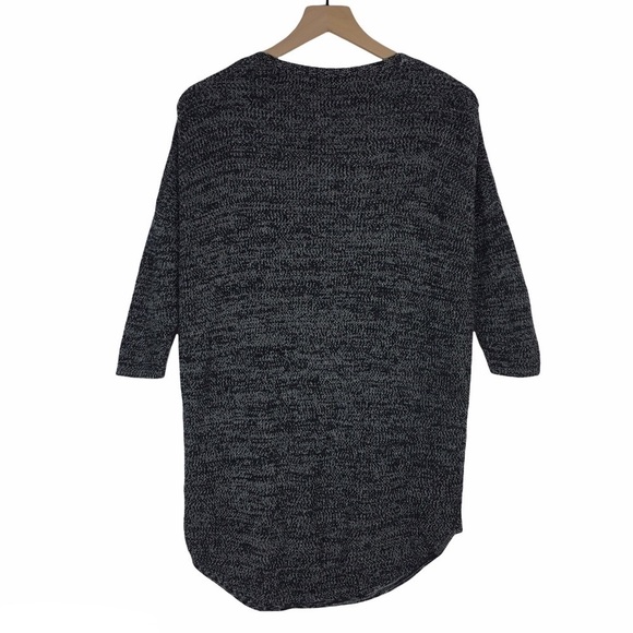 EXPRESS Sweater Tunic Plunge V Neck 3/4 Sleeves Oversized Fit Minimalist Small - Picture 4 of 8